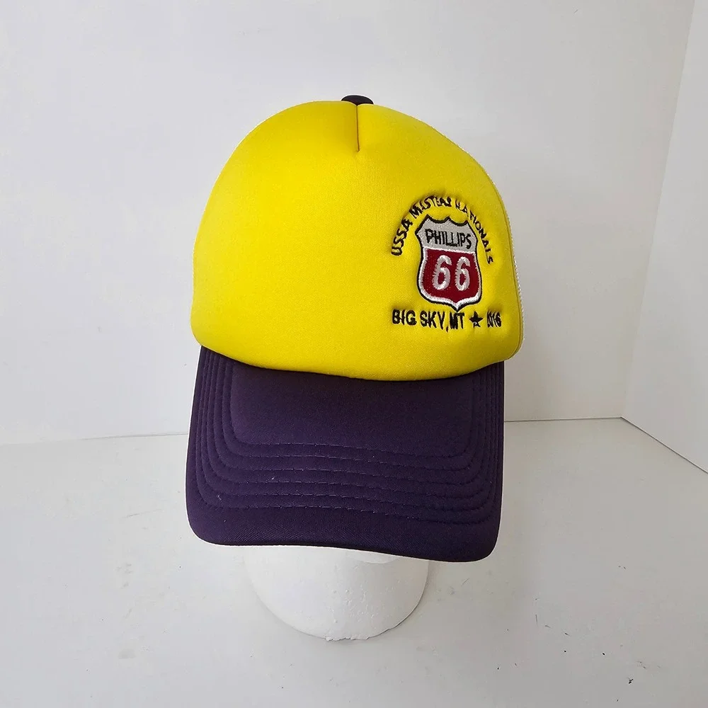 Rare USSA Masters Nationals Phillips 66 Big Sky MT 2016 Trucker Hat Yellow